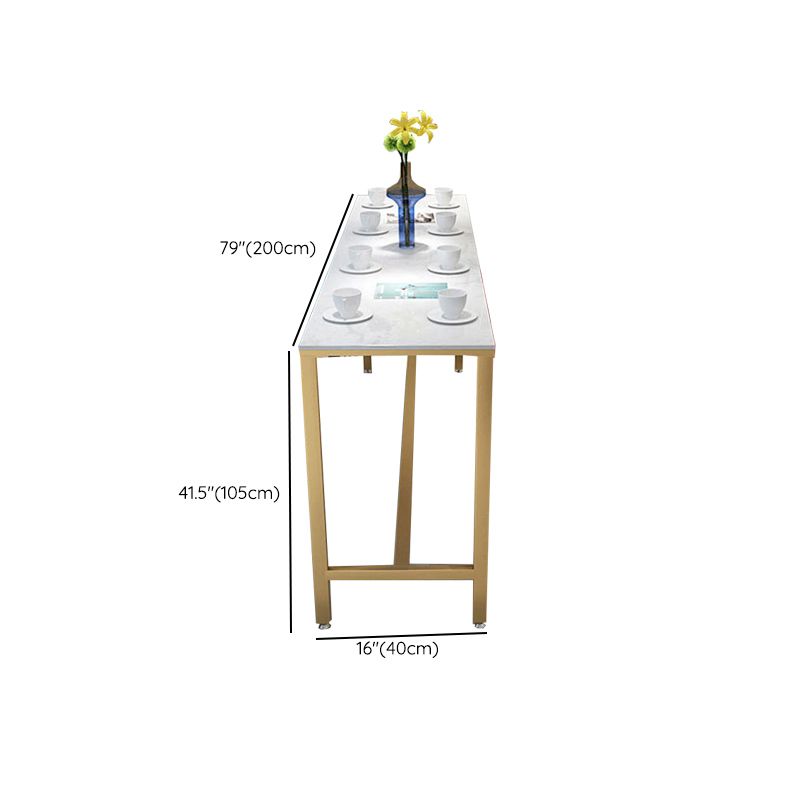 Glam Bar-height Table Faux Marble Top Pub Table for Dining Room Clearhalo 'Bar Furniture' 'Bar Tables' 'bar_tables' 'furn' 'furn_bar_tables' 'Furniture' 'Kitchen & Dining Furniture' 1200x1200_e0759c9c-060f-42f6-bf77-d14f68fd32fb