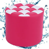 Contemporary Pouf Ottoman Faux Leather Upholstered Tufted Square Pattern Round Ottoman Clearhalo 'furn' 'furn_ottomans_poufs' 'Furniture' 'Living Room Furniture' 'Ottomans & Poufs' 'ottomans_poufs' 1200x1200_e0774bea-5d0b-41e0-8206-22e4ad13ae66