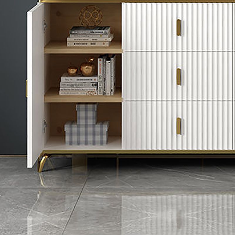 Glam Bedroom Stone Storage Chest Horizontal Chest in White with Drawers Clearhalo 'Bedroom Furniture' 'Dressers & Chests' 'dressers_chests' 'furn' 'furn_dressers_chests' 'Furniture' 1200x1200_e077750f-da3b-4b3c-ba06-57dedbf9495e