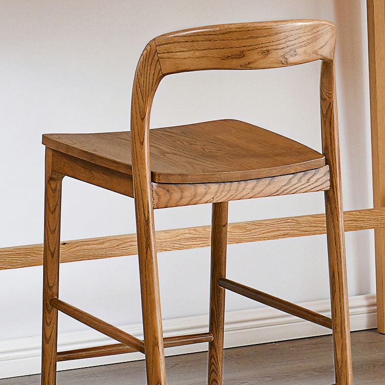 Indoor Solid Wood Bar Stool Upholstered Bar Stool with Footrest Clearhalo 'Bar Furniture' 'Bar Stools' 'bar_stools' 'furn' 'furn_bar_stools' 'Furniture' 'Kitchen & Dining Furniture' 1200x1200_e07870b8-13d8-4b9c-bf9c-dd2e5b01a864