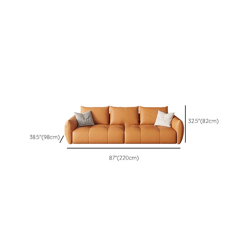 32"H Mid-Century Modern Sectional Sofa Leather Stain-Resistant Sleeper Sectional Clearhalo 'furn' 'furn_sectionals' 'Furniture' 'Living Room Furniture' 'Sectionals' 1200x1200_e07aab3f-e05a-4240-8e2c-bbfbe47094e0