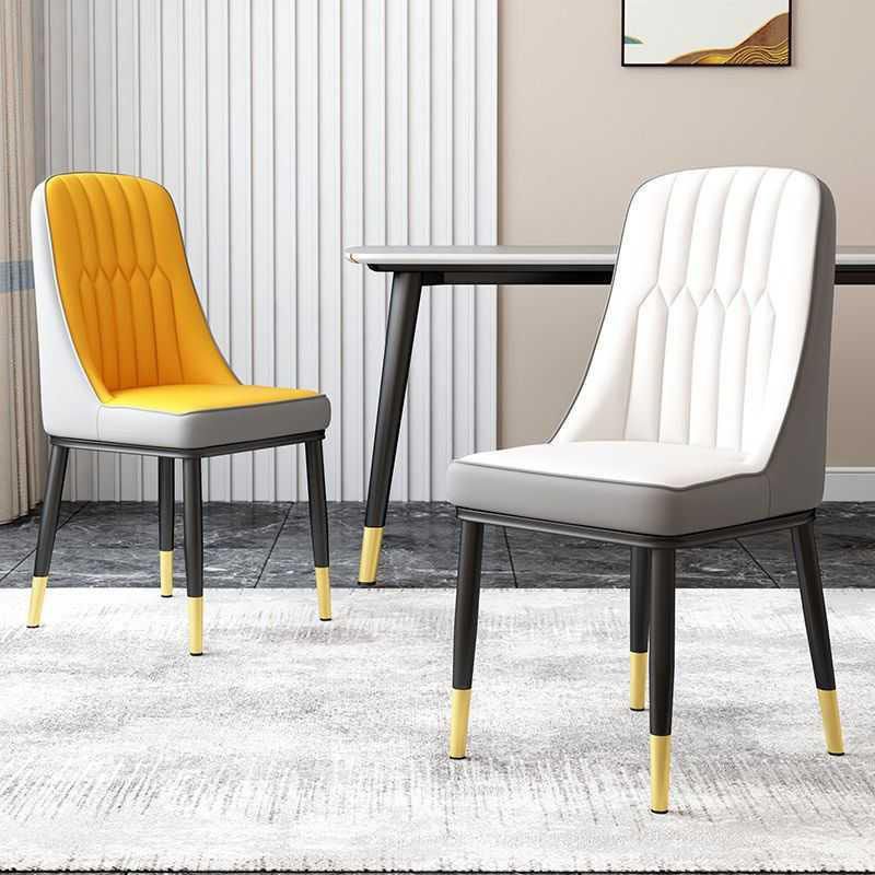 Nordic Dining Chairs Metal Armless Side Parsons Chair for Kitchen Clearhalo ' kitchen&dining_furn' 'Dining Chairs' 'Dining Tables & Seating' 'dining_chair' 'furn' 'furn_dining_chair' 'Furniture' 'furniture_dining_chair' 'Kitchen & Dining Furniture' 'kitchen' 1200x1200_e07b8f12-fc7f-4f3a-a74c-bf43238ee186
