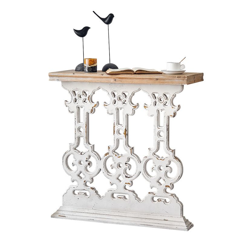 Tavolo da accento in legno di campagna francese tavolo di divano console rettangolare per sala