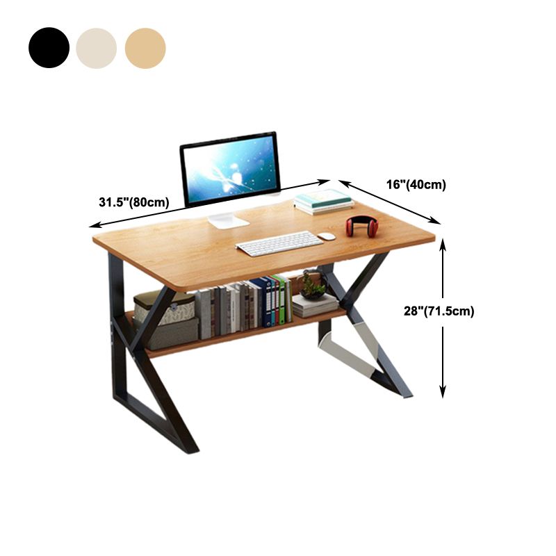 Metal and Wooden Writing Desk Industrial Rectangular Office Desk for Home Clearhalo 'furn' 'furn_office_desk' 'Furniture' 'Office Desks' 'Office Furniture' 'office_desk' 1200x1200_e07c7964-2726-4ce5-8753-d455c8b3e9d6