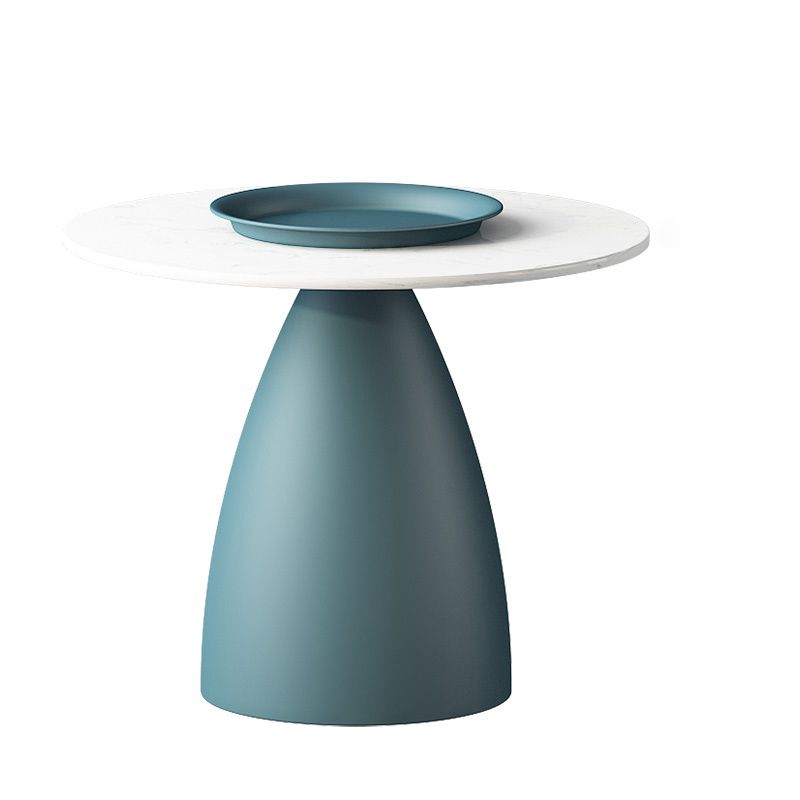 Modern Slate Pedestal Coffee Table Round Cocktail Table in Black/White Clearhalo 'Coffee & Accent Tables' 'Coffee Tables' 'coffee_tables' 'furn' 'furn_coffee_tables' 'Furniture' 'Living Room Furniture' 1200x1200_e07e430b-67c4-4865-a5cc-0b955ec00513