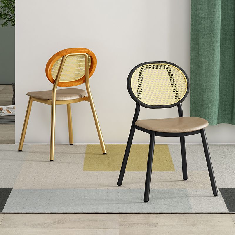 Scandinavian Open Back Dining Side Chair for Home Leather Dining Side Chair Clearhalo ' kitchen&dining_furn' 'Dining Chairs' 'Dining Tables & Seating' 'dining_chair' 'furn' 'furn_dining_chair' 'Furniture' 'furniture_dining_chair' 'Kitchen & Dining Furniture' 'kitchen' 1200x1200_e07efba5-ac57-493f-a300-0bce31d2bf69