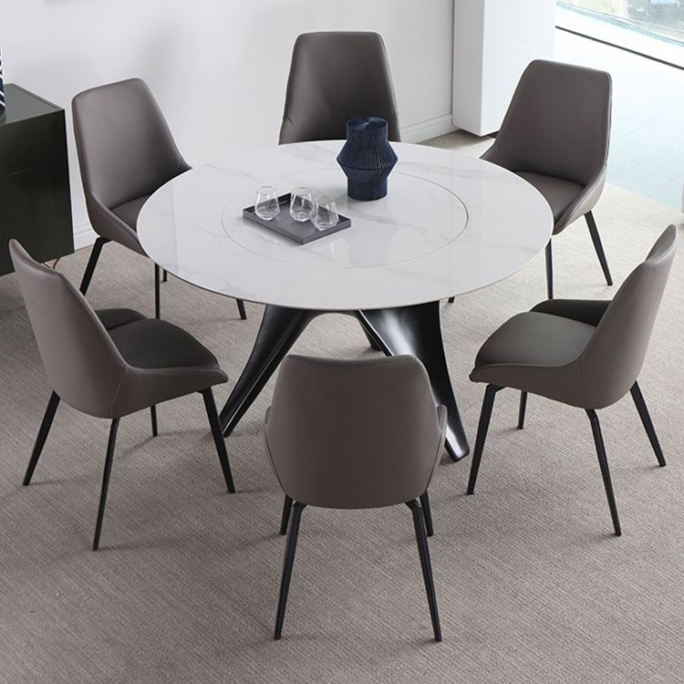 Scandinavian Style Solid Back Side Chair Upholstered Armless Chair for Home Use Clearhalo ' kitchen&dining_furn' 'Dining Chairs' 'Dining Tables & Seating' 'dining_chair' 'furn' 'furn_dining_chair' 'Furniture' 'furniture_dining_chair' 'Kitchen & Dining Furniture' 'kitchen' 1200x1200_e07ff9ae-d360-4510-8490-4afd75186257