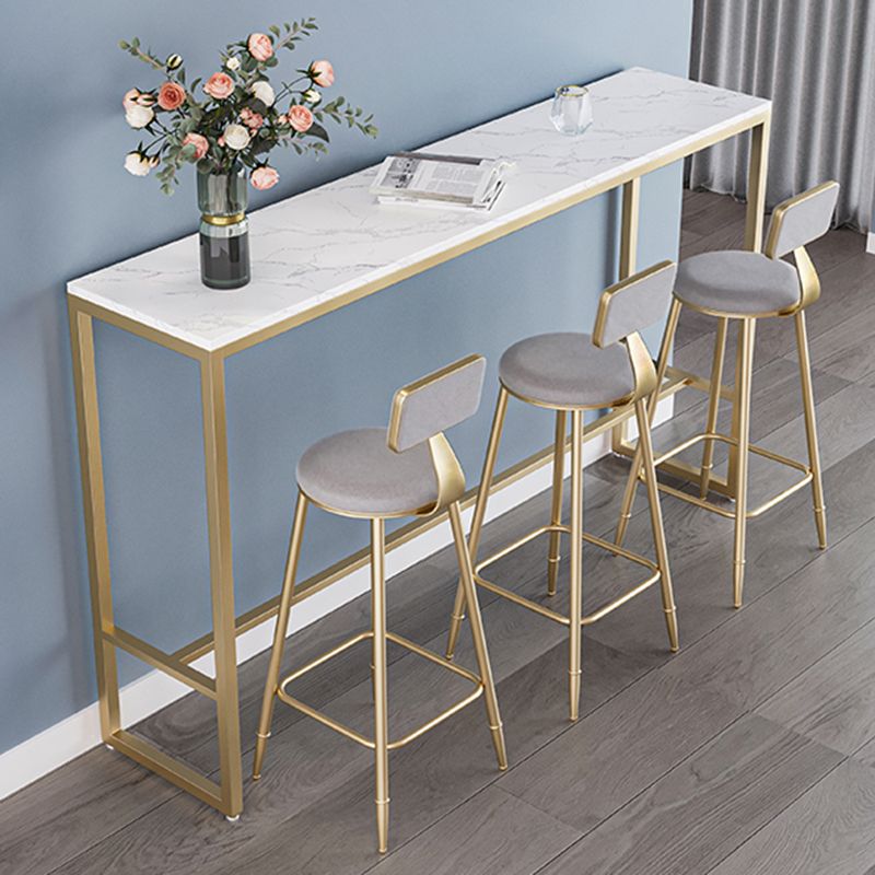Stone Bar Dining Table Glam Rectangle Bar Table with Trestle for Milk Tea Shop Clearhalo 'Bar Furniture' 'Bar Tables' 'bar_tables' 'furn' 'furn_bar_tables' 'Furniture' 'furniture_bar_tables' 'Kitchen & Dining Furniture' 1200x1200_e08005d3-9a66-497c-b89d-ae585e636038