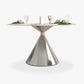 Sintered Stone Top Dining Table in White for Restaurant Modern Round Table with Metal Pedestal Clearhalo ' dining_table' 'Dining Tables & Seating' 'Dining Tables' 'furn' 'furn_dining_table' 'Furniture' 'furniture_dining_table' 'Kitchen & Dining Furniture' 'kitchen&dining_furn' 'kitchen' 'kitchen_dining_table' 1200x1200_e08153df-d0ef-4911-a982-5316c355343d