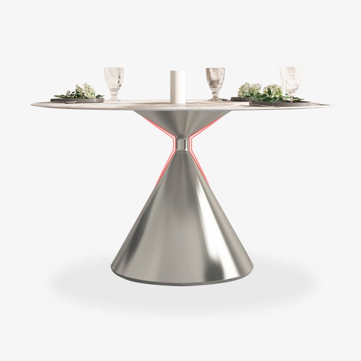 Sintered Stone Top Dining Table in White for Restaurant Modern Round Table with Metal Pedestal Clearhalo ' dining_table' 'Dining Tables & Seating' 'Dining Tables' 'furn' 'furn_dining_table' 'Furniture' 'furniture_dining_table' 'Kitchen & Dining Furniture' 'kitchen&dining_furn' 'kitchen' 'kitchen_dining_table' 1200x1200_e08153df-d0ef-4911-a982-5316c355343d