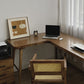 Industrial Massivholz Office Desk L-Shape Writes Desk für Schlafzimmer