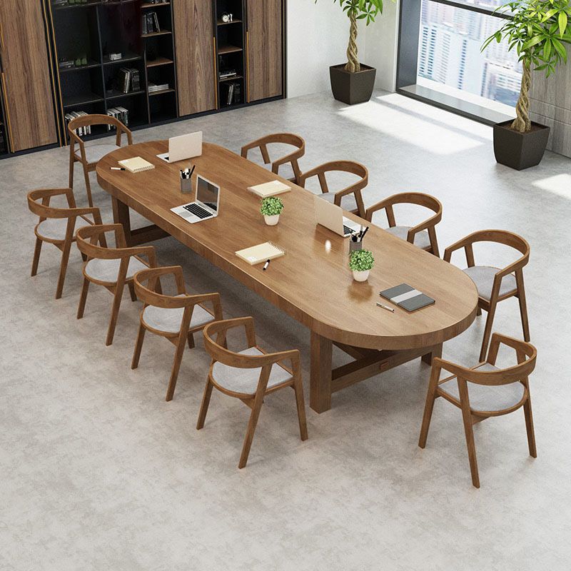 29.25-inch Height Industrial Writing Desk Oval Solid Wood Office Desk Clearhalo 'furn' 'furn_office_desk' 'Furniture' 'Office Desks' 'Office Furniture' 'office_desk' 1200x1200_e0853ee7-4415-4d87-b5c2-df5ac5d28a9c