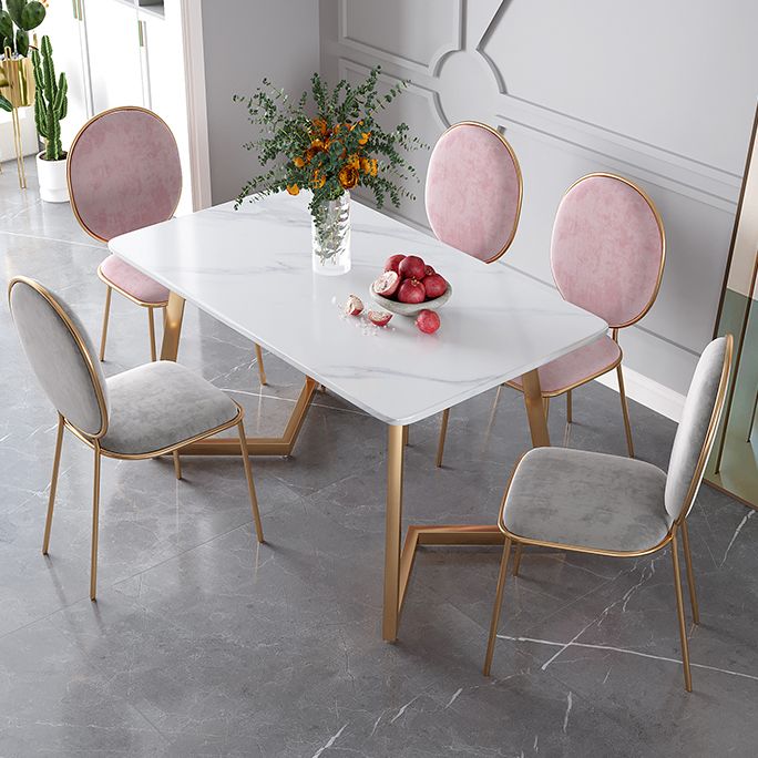 Stone Top Double Pedestal Table Traditional Luxury Rectangle White Dining Table Clearhalo 'Dining Tables & Seating' 'Dining Tables' 'dining_table' 'furn' 'furn_dining_table' 'Furniture' 'furniture_dining_table' 'Kitchen & Dining Furniture' 1200x1200_e085dc7e-0ab6-4d1d-a151-9314d1001677