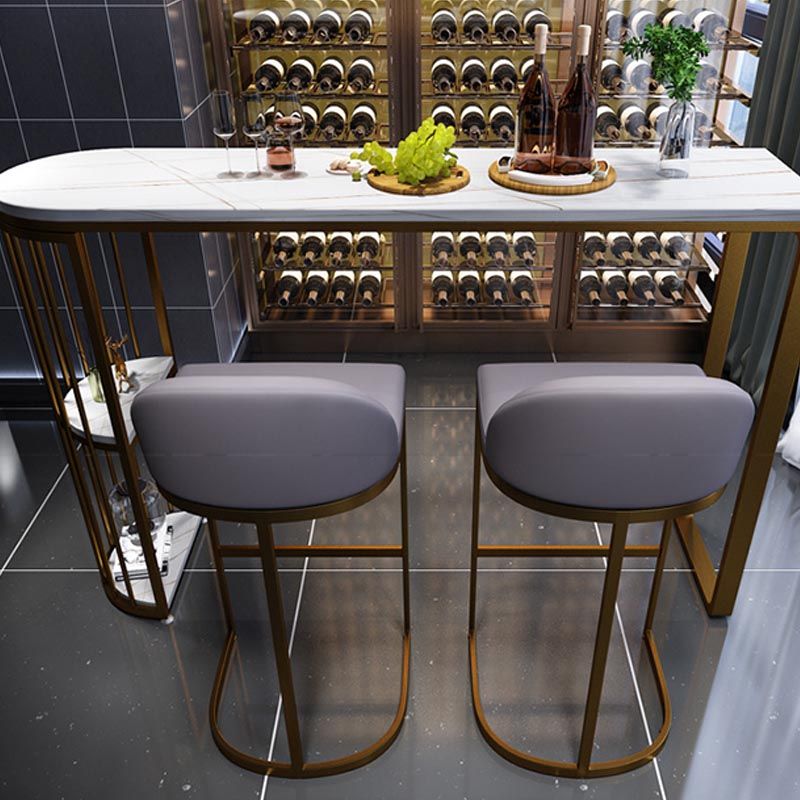 Modern 1/3/5 Pieces Bar Table Set Stone Counter Table with High Stools Clearhalo 'Bar Furniture' 'furn' 'furn_home_bar_bar_sets' 'Furniture' 'Home Bars & Bar Sets' 'home_bar_bar_sets' 'Kitchen & Dining Furniture' 1200x1200_e087713a-f4ca-4825-8c70-1e5196b76937