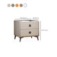 Contemporary Accent Table Nightstand Stone Night Table with 2 Drawers Clearhalo 'Bedroom Furniture' 'furn' 'furn_night_stand' 'Furniture' 'night_stand' 'Nightstands' 1200x1200_e087dea9-23c5-43a4-953c-d54084a8dca1
