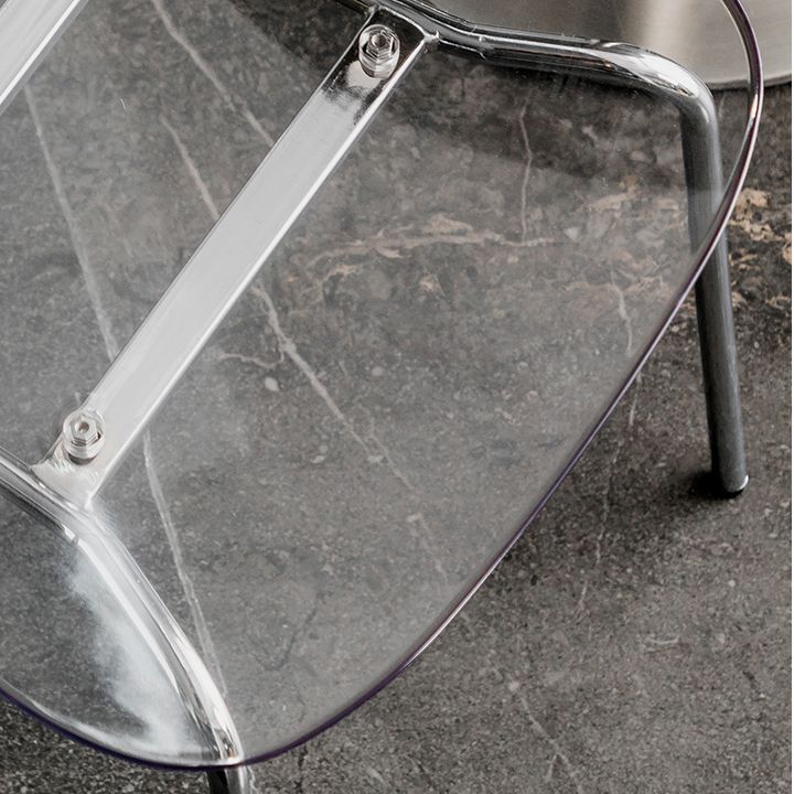 Glam Style Plastic Dining Armless Chairs Stacking Open Back Dining Chair Clearhalo ' kitchen&dining_furn' 'Dining Chairs' 'Dining Tables & Seating' 'dining_chair' 'furn' 'furn_dining_chair' 'Furniture' 'furniture_dining_chair' 'Kitchen & Dining Furniture' 'kitchen' 1200x1200_e0880f25-e70f-4dca-b6b0-9e99a280b9b8