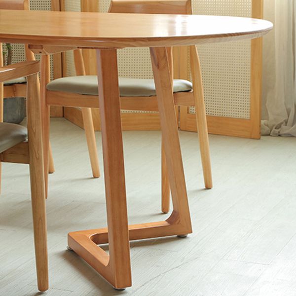 Stile moderno Oval Natural Desk Office Home Office Scriva da scrittura in legno