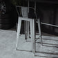 Silver Iron Bar Stool Industrial Style Low Back Counter Stool with Square Seat Clearhalo 'Bar Furniture' 'Bar Stools' 'bar_stools' 'furniture_bar_stools' 'Kitchen & Dining Furniture' 'kitchen&dining_furn' 'kitchen' 'kitchen_furn' Furniture' 1200x1200_e08bf9b6-e0ec-41a6-a828-915b49ee8984