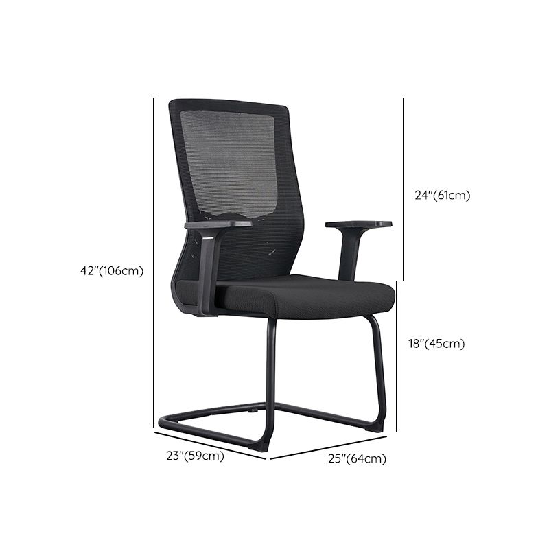 Contemporary Chrome Frame Arm Chair High Back Office Desk Chair Clearhalo 'furn' 'furn_office_chair' 'Furniture' 'Office Chairs' 'Office Furniture' 'office_chair' 1200x1200_e08de798-f6a8-40c7-b6c5-272a5c7ec85e