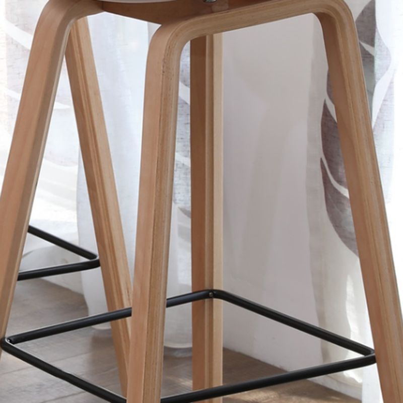 Modern Backrest Armless Counter Stool Wood Household Bar Stool with Plastic Seat Clearhalo 'Bar Furniture' 'Bar Stools' 'bar_stools' 'furn' 'furn_bar_stools' 'furniture_bar_stools' 'Kitchen & Dining Furniture' 'kitchen&dining_furn' 'kitchen' 'kitchen_furn' Furniture' 1200x1200_e08e9bd8-abee-45ea-a151-e0b233c477da