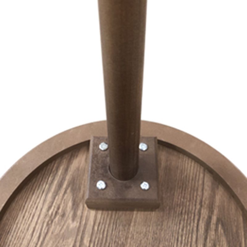 Solid Wood Round Side End Table Rustic 3 Legs End Slide Table