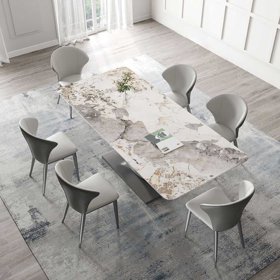 Contemporary Sintered Stone Table Set 1/3/4/5/7 Pieces Dining Set for Dining Areas Clearhalo 'Dining Room Sets' 'Dining Tables & Seating' 'dining_room_set' 'furn' 'furn_dining_room_set' 'Furniture' 'Kitchen & Dining Furniture' 1200x1200_e090a9a8-2fdd-4f25-a078-a81c5bedf30a