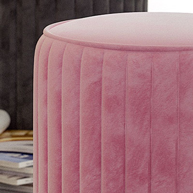 Solid Color Flannel Standard Stool Modern Style Simple Round Stool Clearhalo 'furn' 'furn_ottomans_poufs' 'Furniture' 'Living Room Furniture' 'Ottomans & Poufs' 'ottomans_poufs' 1200x1200_e0935d02-1898-42ce-a910-65c06e916df3