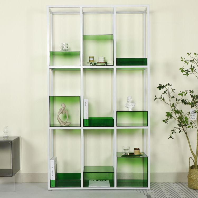 Scandinavian Open Etagere Bookshelf with Iron Frame Acrylic Bookcase Clearhalo 'Bookcases' 'furn' 'furn_bookcases' 'Furniture' 'furniture_bookcases' 'Office Furniture' 1200x1200_e095d749-9842-44de-8a82-b6d9b17a5ab6