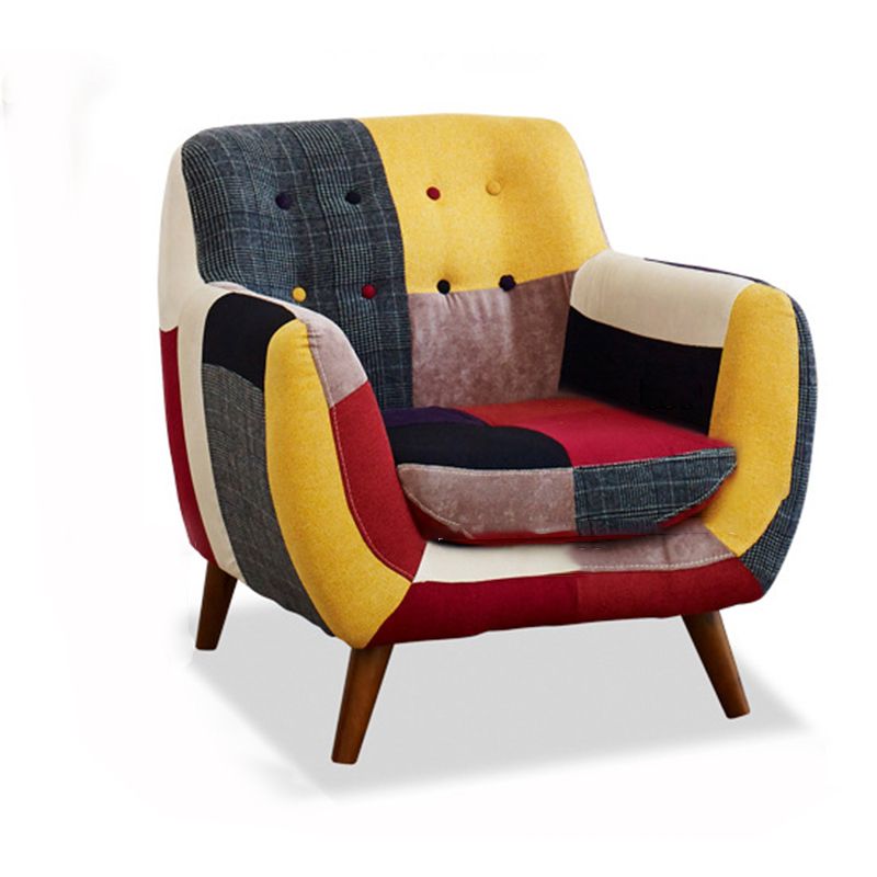 フレアアームソファコットンステインリビングルーム用の耐性の長官