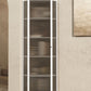 71"H Storage Cabinet Glass Door Display Cabinet for Living Room