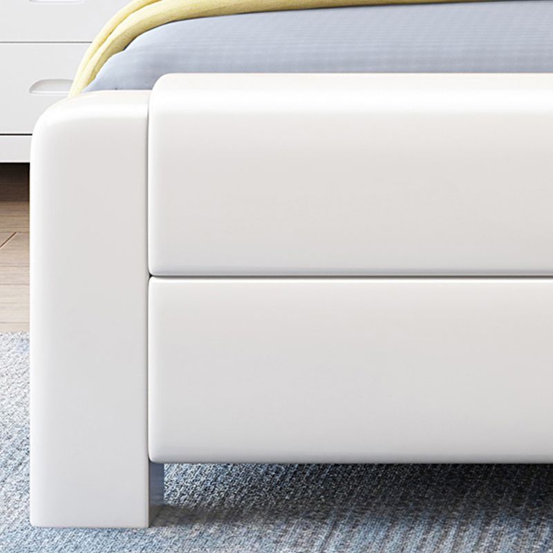 Modern Solid Color Wood Panel Standard Bed, Rectangular Headboard Bed Clearhalo 'Bedroom Furniture' 'Beds' 'furn' 'furn_beds' 'Furniture' 1200x1200_e09796c0-d300-4355-a74a-03ab3a322347