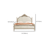 Victorian Upholstered Bed Frame with Nailhead Mattress Included Solid Wood Standard Bed Clearhalo 'Bedroom Furniture' 'Beds' 'furn' 'furn_beds' 'Furniture' 1200x1200_e09a5fee-75f3-41da-a3c2-3adf70e5803a