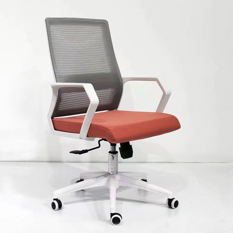 Mid Back Nylon Base Office Chair Rotatable Mesh Task Chair with Wheels Clearhalo 'furn' 'furn_office_chair' 'Furniture' 'Office Chairs' 'Office Furniture' 'office_chair' 1200x1200_e09b27ee-525f-4233-801c-9478b5132dc0