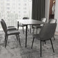 Set da pranzo moderno grigio Set tavolo da pranzo rettangolare da 1/4/7 pezzi con piano in pietra