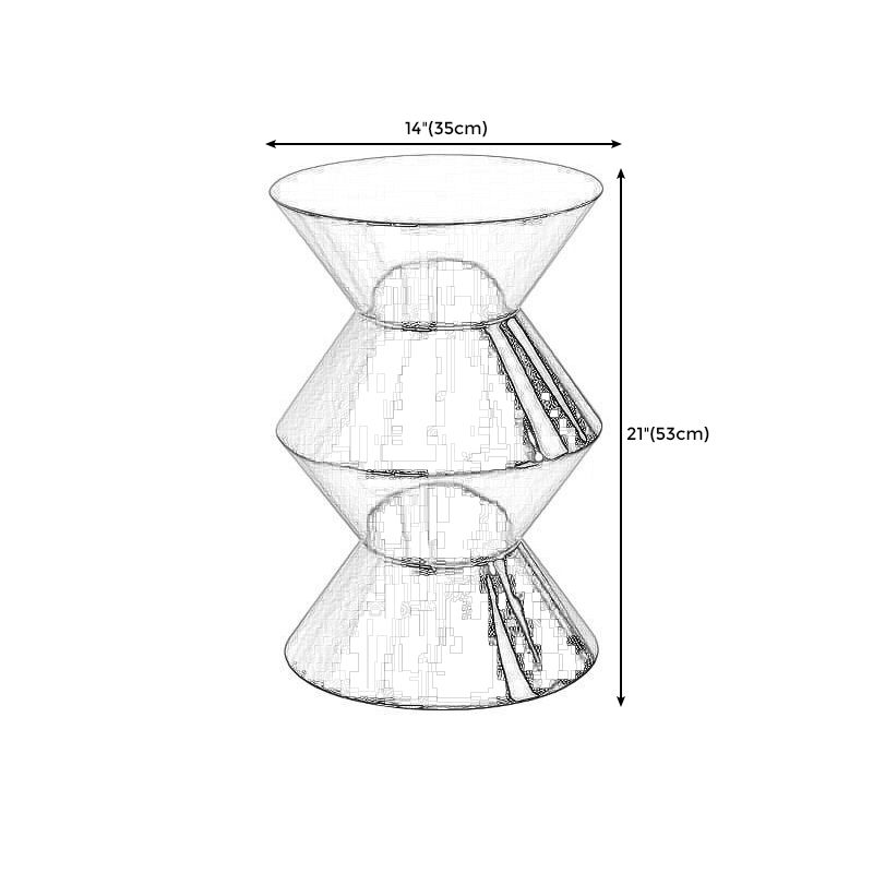 Runde feste FRP -Top -Tabelle 17,7 "/20,8" hoher Podestendtisch