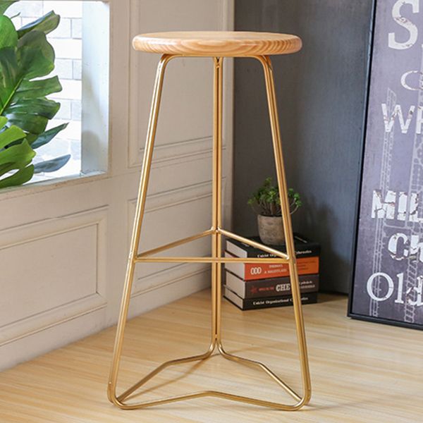 Contemporary Bar and Counter Stool Backless Stool with Metal Base Clearhalo 'Bar Furniture' 'Bar Stools' 'bar_stools' 'furn' 'furn_bar_stools' 'Furniture' 'furniture_bar_stools' 'Kitchen & Dining Furniture' 1200x1200_e09cd151-9487-48eb-a4e8-6aaf7f94756e