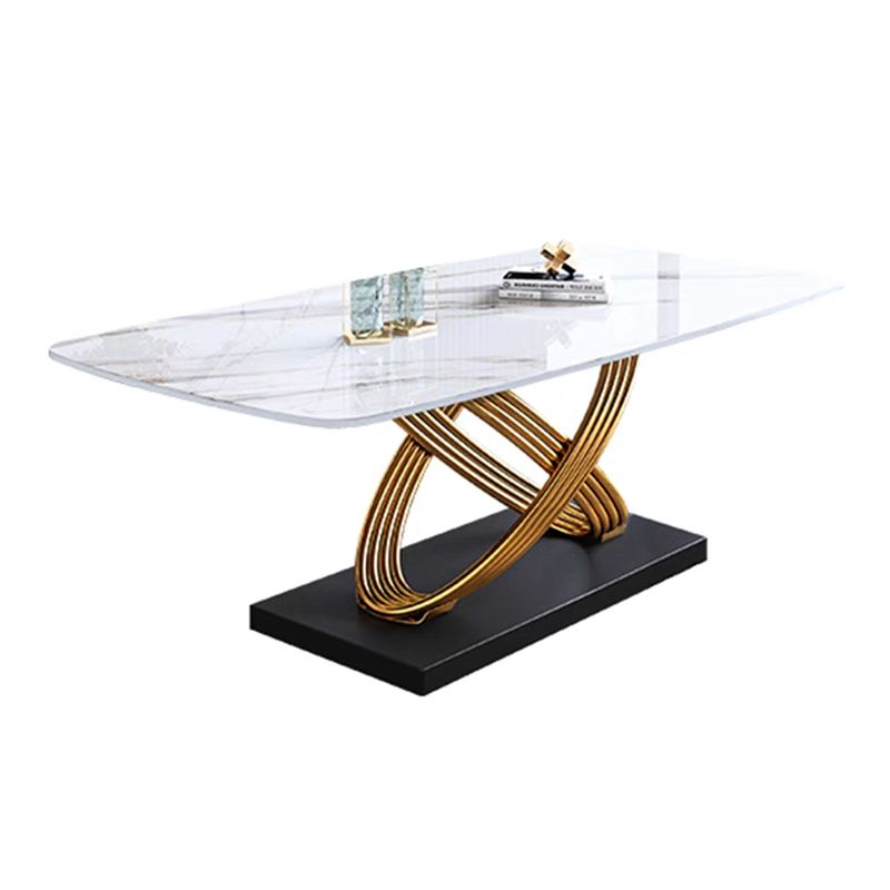 1/4/5/7 Pieces Rectangular Dining Set Luxurious Sintered Stone Top Dinette Table Set Clearhalo 'Dining Room Sets' 'Dining Tables & Seating' 'dining_room_set' 'furn' 'furn_dining_room_set' 'Furniture' 'Kitchen & Dining Furniture' 1200x1200_e09d3308-c8b7-4dc3-805d-670f4cd3ff86