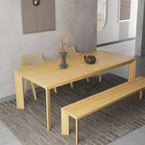 Rectangle Solid Wood Dining Table Modern Style Kitchen Dining Table
