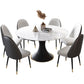 Contemporary Sintered Stone Dining Round Table Set 1/4/5/7 Pieces Dining Set