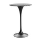 Contemporary Round Bar Stool Table Faux Marble and Stone Bar Table for Small Places
