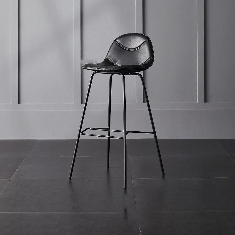 Living Room Matte Finish Leather Stool Scandinavian Footrest Barstool Clearhalo 'Bar Furniture' 'Bar Stools' 'bar_stools' 'furn' 'furn_bar_stools' 'Furniture' 'furniture_bar_stools' 'Kitchen & Dining Furniture' 1200x1200_e09ff2ef-3961-4ea1-b6d0-ec253bd580a3