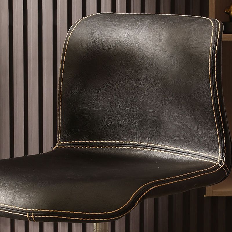 Black Steel Frame Modern Computer Desk Chair Armless Office Chair with Wheels Clearhalo 'furn' 'furn_office_chair' 'Furniture' 'furniture_office_chair' 'Office Chairs' 'Office Furniture' 'office_chair' 1200x1200_e0a00eb4-d168-471e-bf56-1c65ed867e4d