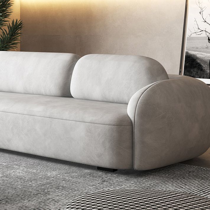 Zeitgenössischer stationärer Kunstleder Wohnzimmer Sitzplatz Smoking Armkissen Sofa