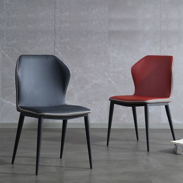 Wingback stoel metalen industriële keuken eetkamer zijstoel