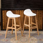 Tabouret de bas de pied de bas de pied de lin scandinave 27,55 '' tabouret de bar en caoutchouc