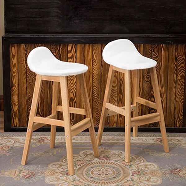 Tabouret de bas de pied de bas de pied de lin scandinave 27,55 '' tabouret de bar en caoutchouc
