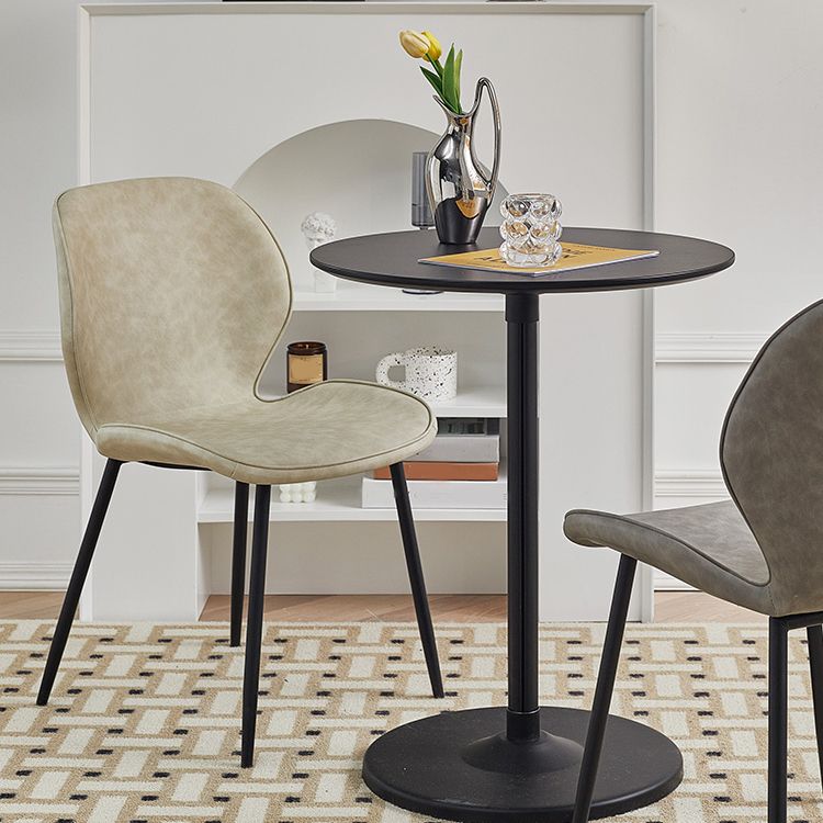 Contemporary Style Kitchen Metal Dining Chair Wingback Dining Armless Side Chair Clearhalo ' kitchen&dining_furn' 'Dining Chairs' 'Dining Tables & Seating' 'dining_chair' 'furn' 'furn_dining_chair' 'Furniture' 'furniture_dining_chair' 'Kitchen & Dining Furniture' 'kitchen' 1200x1200_e0a4904f-b81d-463f-9db2-a253562151a8