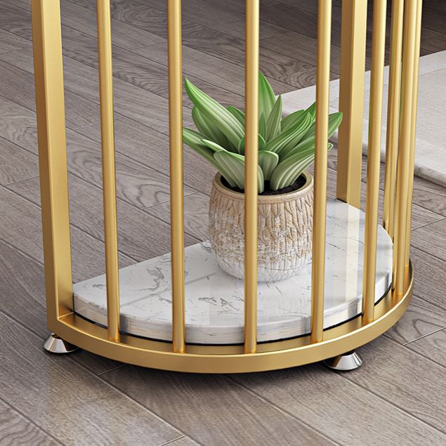 Industrial 41.3"H Bar Table Faux Marble White Top Specialty Bistro Table for Living Room Clearhalo 'Bar Furniture' 'Bar Tables' 'bar_tables' 'furn' 'furn_bar_tables' 'Furniture' 'furniture_bar_tables' 'Kitchen & Dining Furniture' 'kitchen&dining_furn' 'kitchen' 1200x1200_e0a61297-12a2-4887-ac43-288b8ec2fb2b