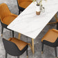 Glam Dining Table Set 1/2/7 Pcs Sintered Stone Dining Table and Upholstered Chairs Clearhalo 'Dining Room Sets' 'Dining Tables & Seating' 'dining_room_set' 'furn' 'furn_dining_room_set' 'Furniture' 'Kitchen & Dining Furniture' 1200x1200_e0a6483d-6b8c-4e81-9724-12f0cb27e61f