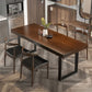 Mobili in legno massiccio marrone con sedie a corno di mucca 1/5/7 PC set di dinette moderna